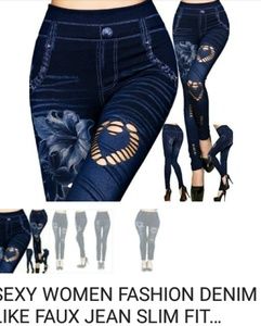 One size stretch slim fit Jean leggings